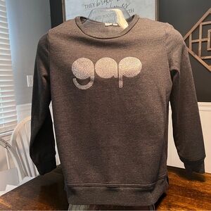 GAP | Glitter Logo Sweatshirt | Women’s | Size M | Charcoal Gray